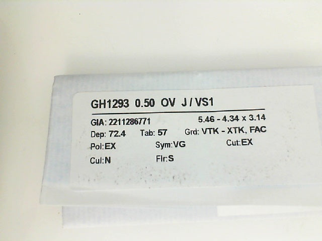 Loose Oval Cut Diamond - 0.50 ct