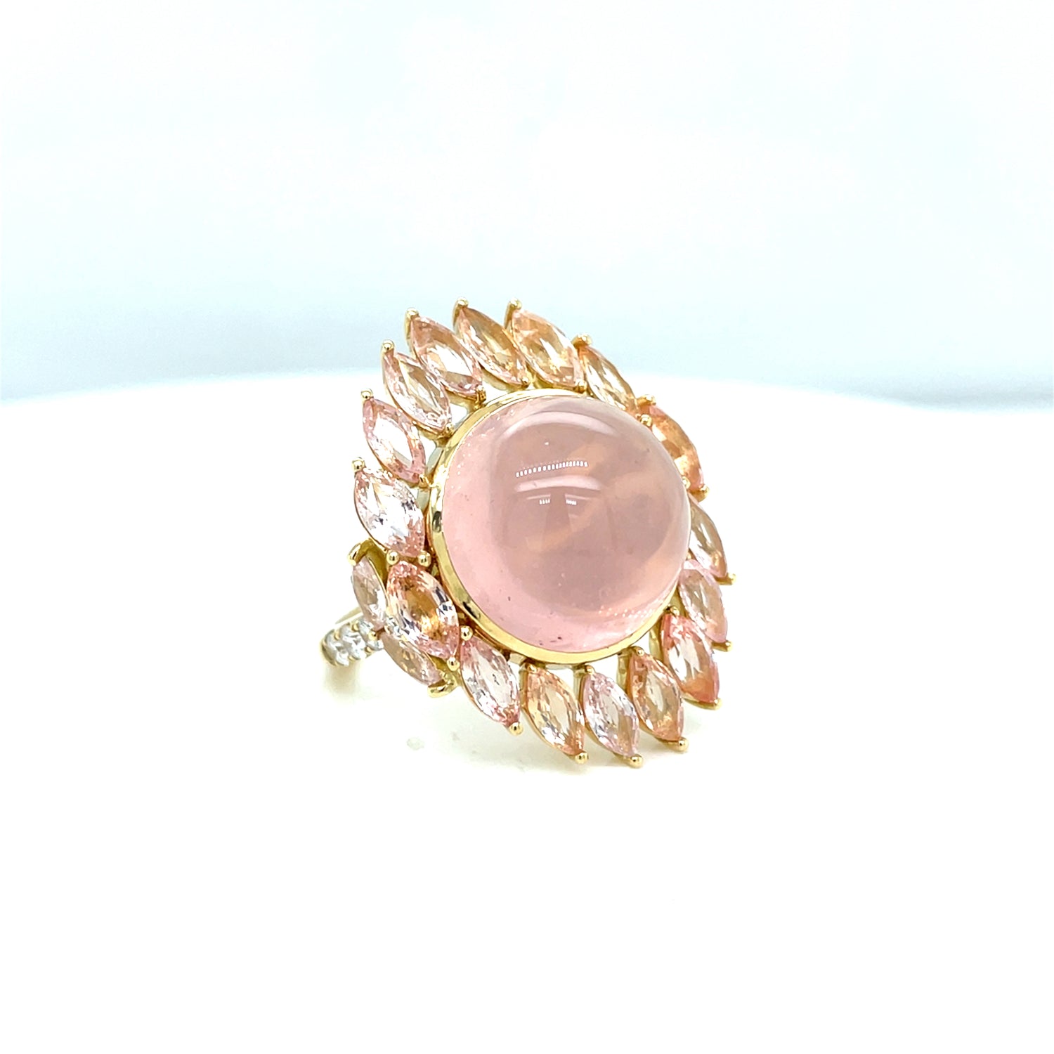 Rose Quartz & Pink Sapphire "Dream Pink" Ring