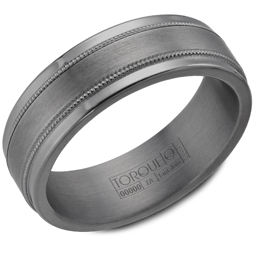 Crown Ring Torque Men's Tantalum Wedding Band