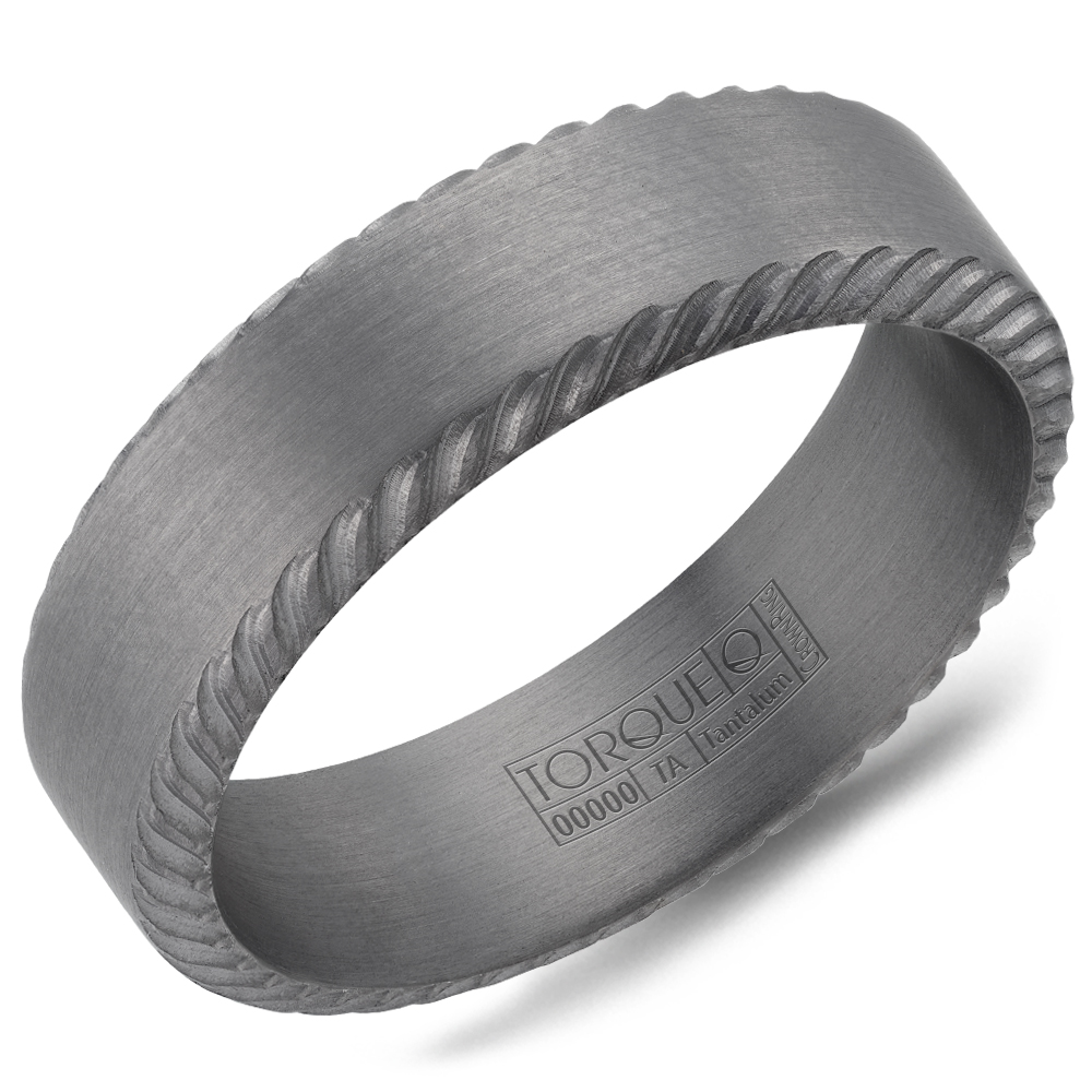 Crown Ring Torque Men's Tantalum Wedding Band