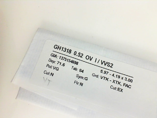 Loose Oval Cut Diamond - 0.52 ct