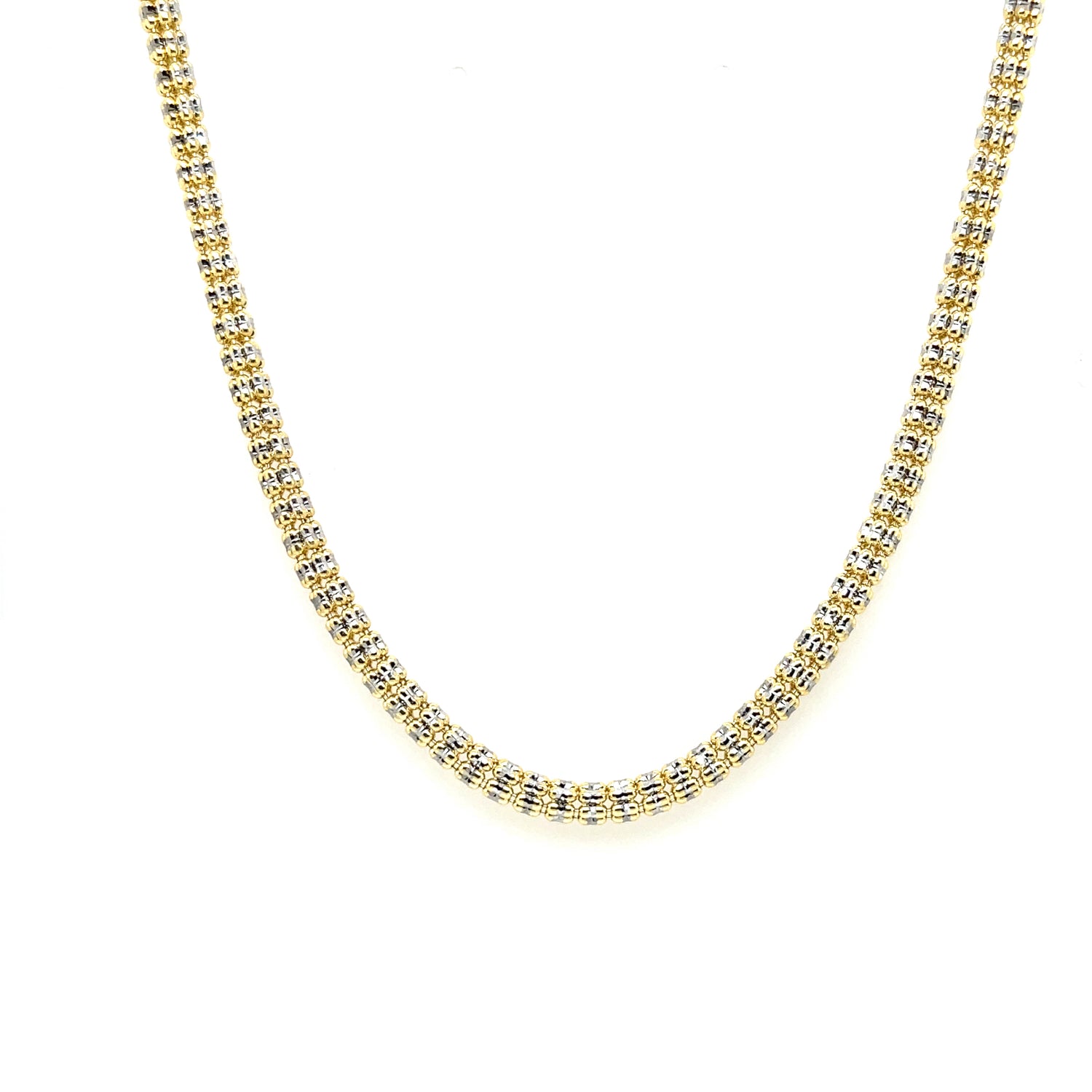 "ICE" 24 inch Two-Tone Necklace Chain