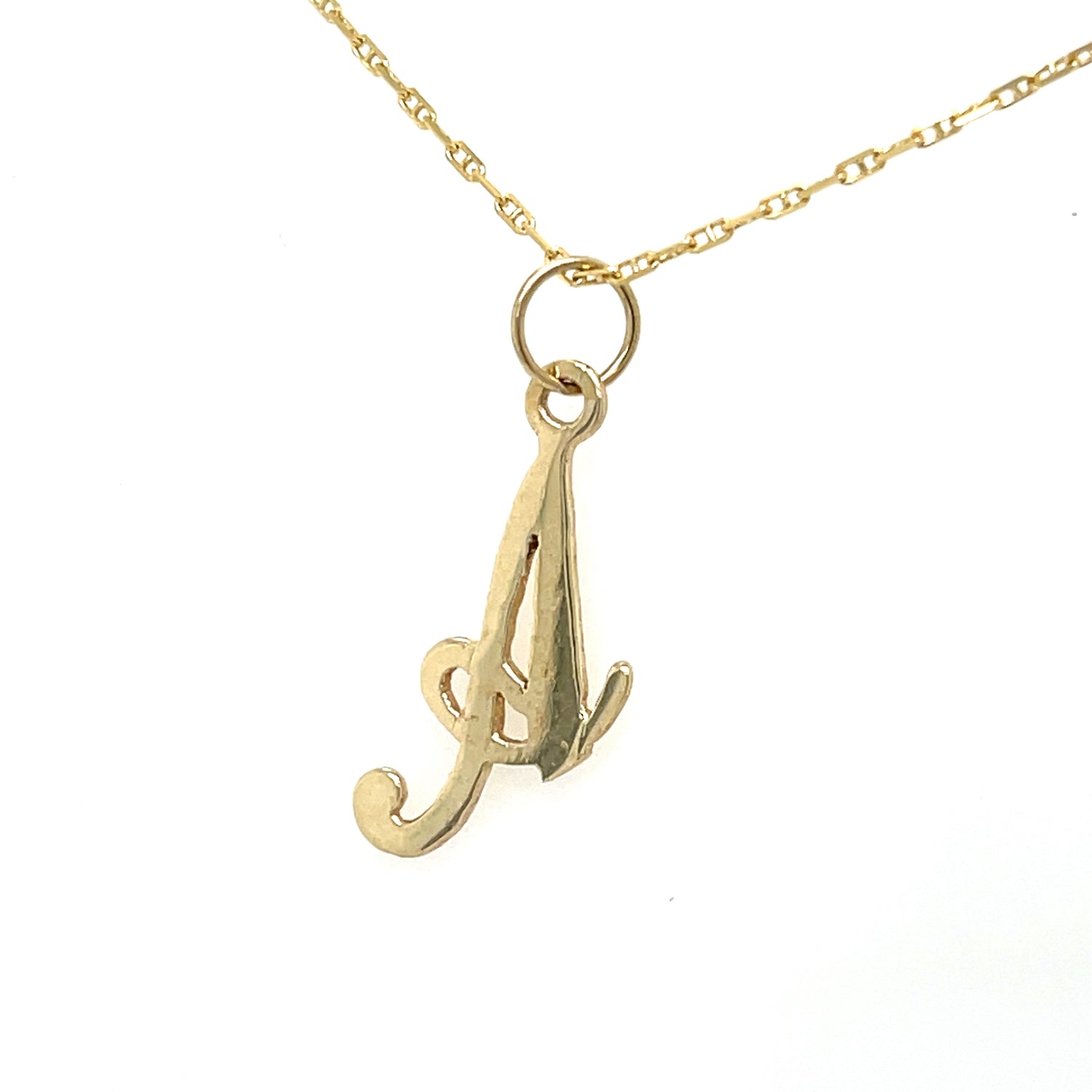 10K Yellow Gold “A” Letter Pendant Charm – Dazzling Personal Style (Chain Sold Separately)