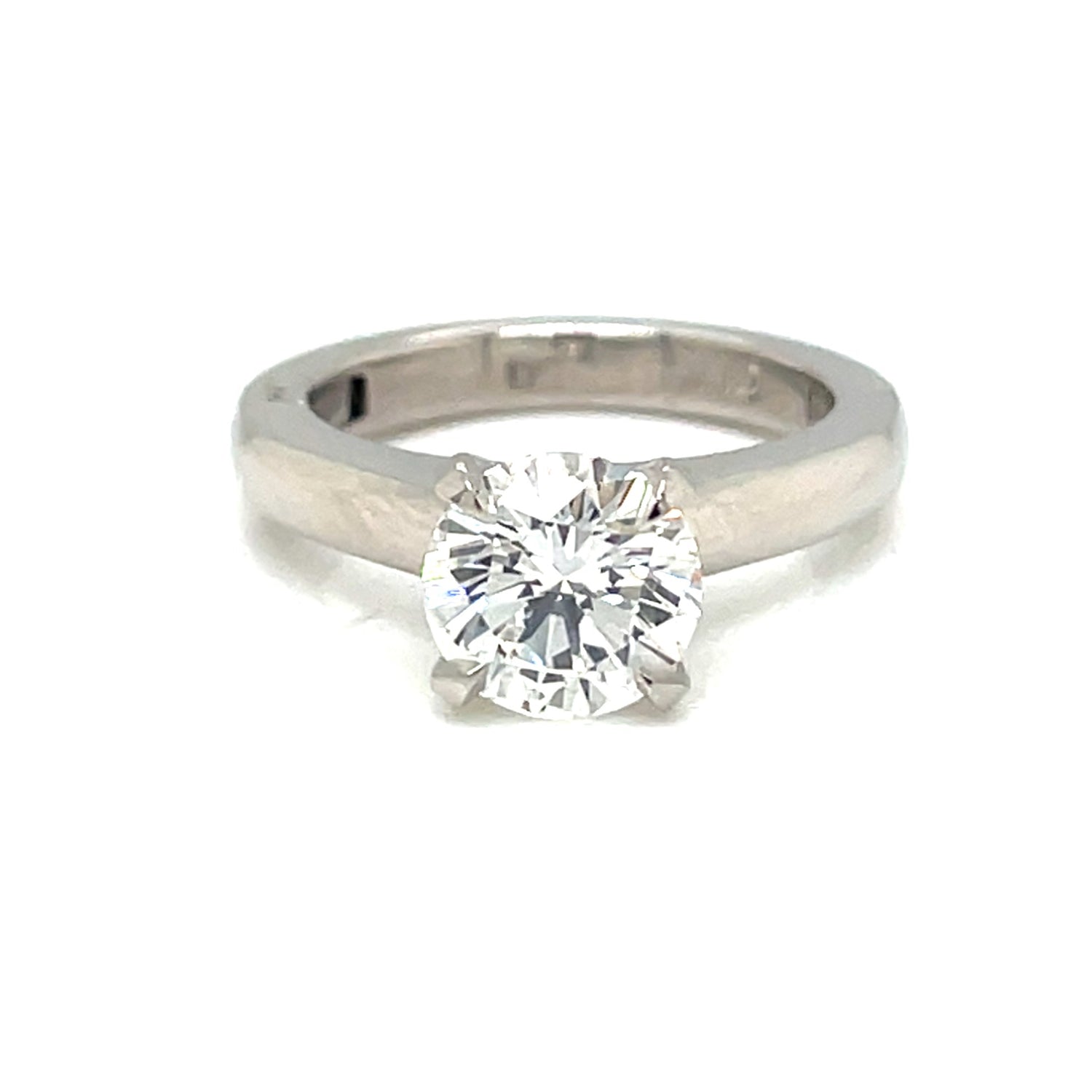 Platinum Cliq Solitaire Ring Semi-Mount