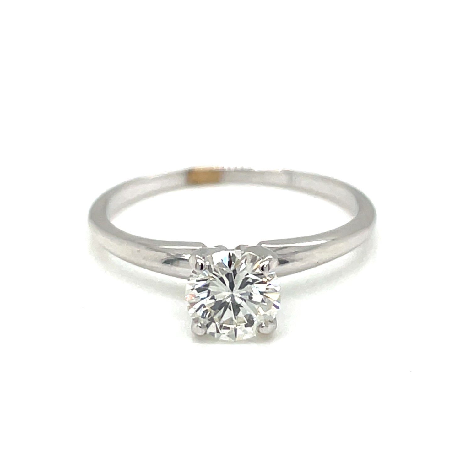 Round Diamond Solitaire 14KW Estate Ring