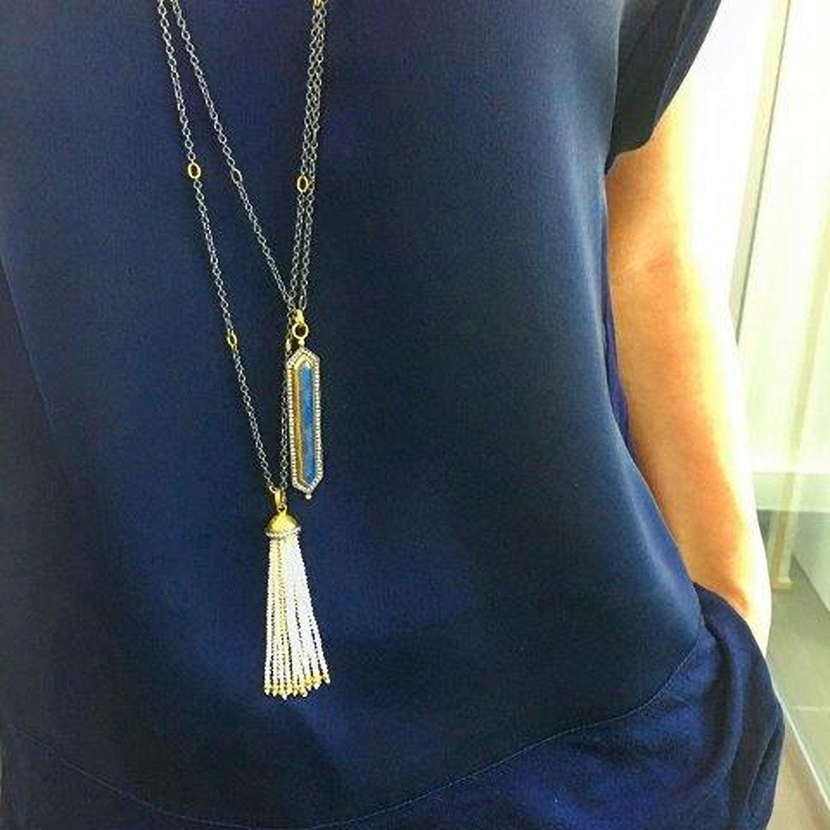 "Domus" Tassel Pearl Pendant