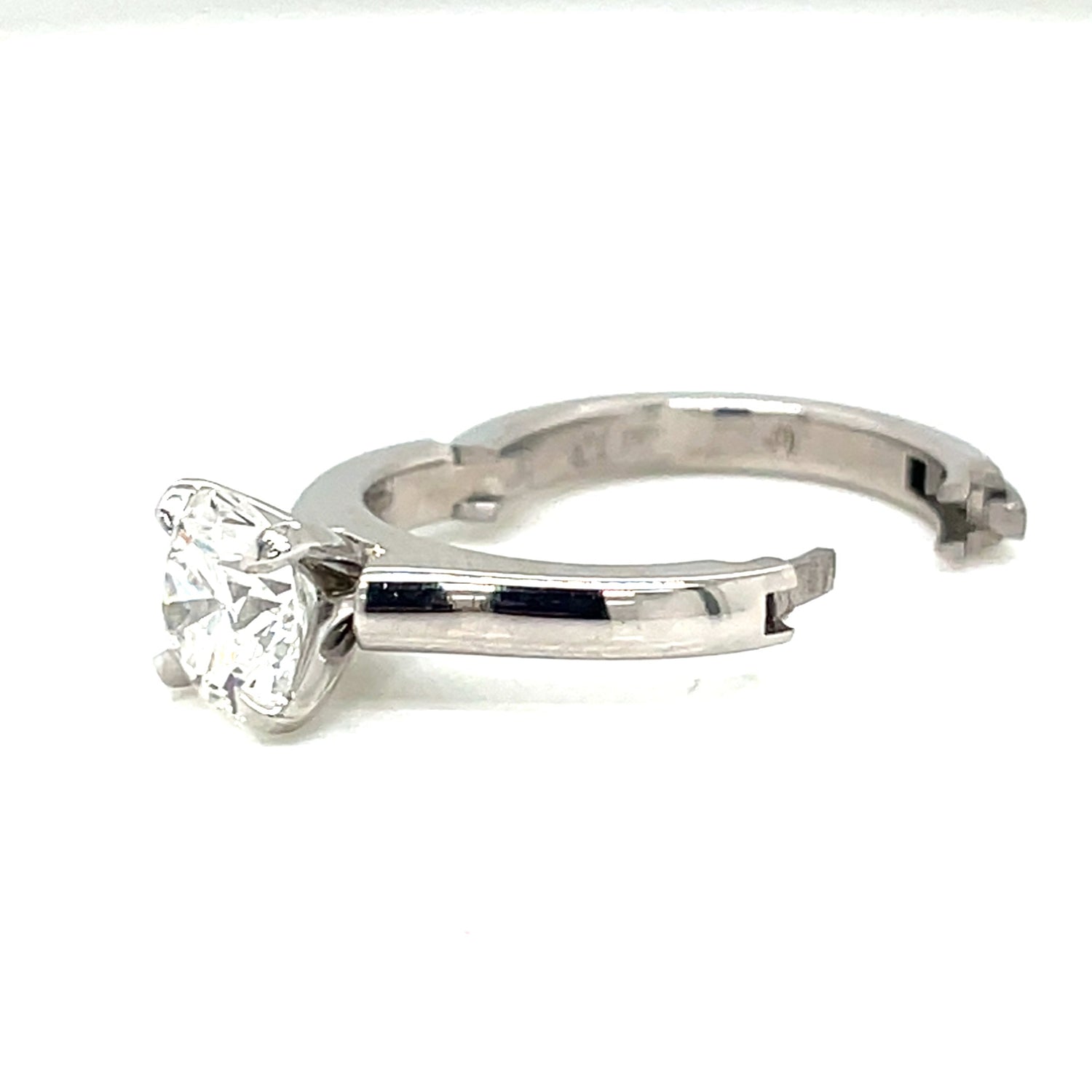 Platinum Cliq Solitaire Ring Semi-Mount