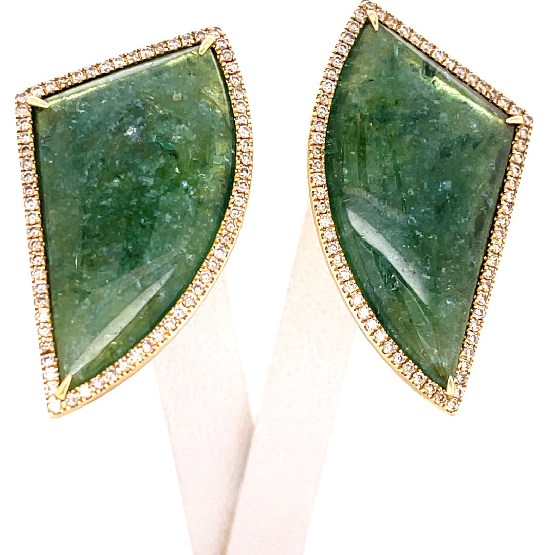 Green Tourmaline Kite Earrings