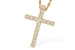 Allison Kaufman Diamond Cross Pendant Necklace in 14K Yellow Gold, 0.50 ctw