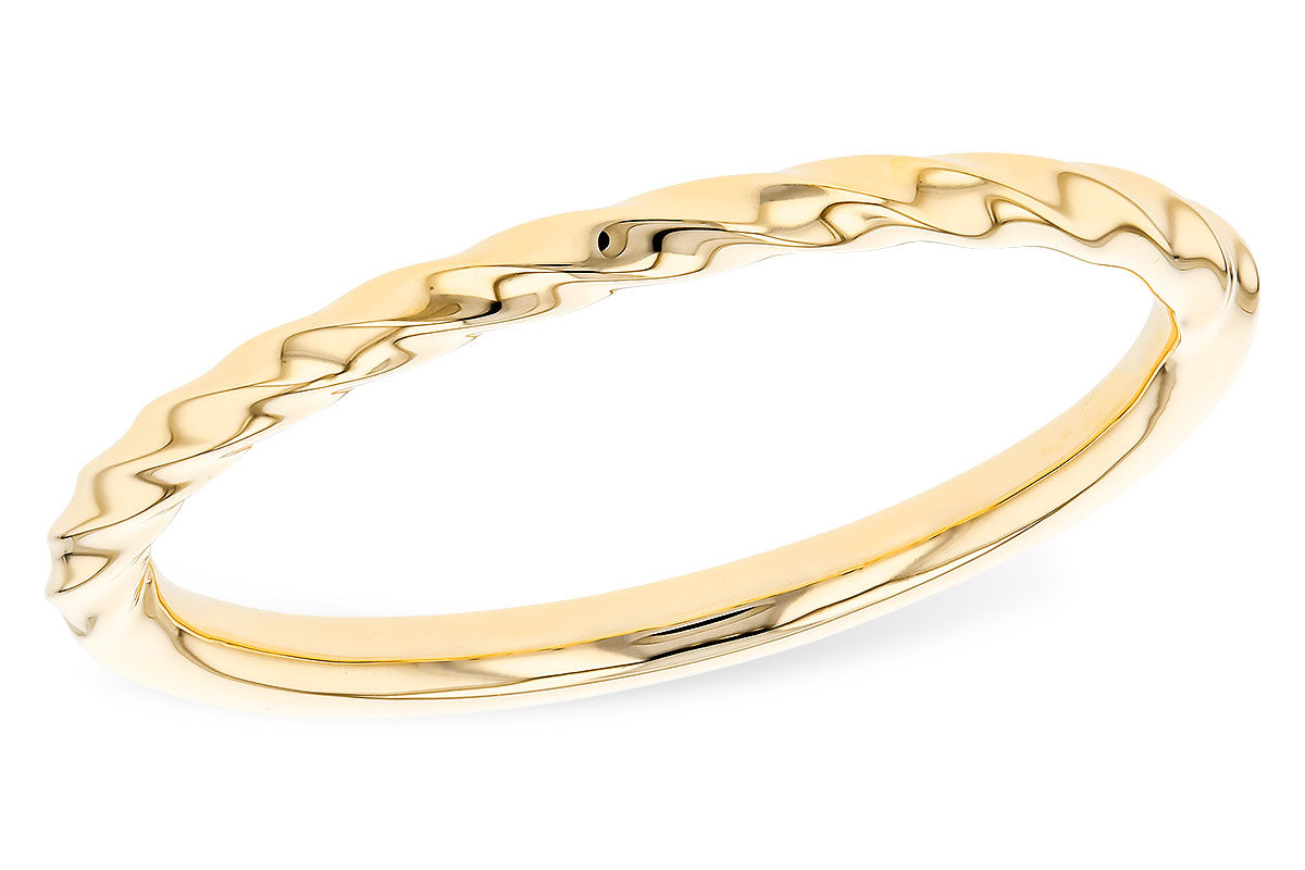 Allison Kaufman Slim Twist Wedding Band in 14K Yellow Gold