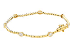 Allison Kaufman Oval Diamond Bar Link Bracelet in 14K Yellow Gold, 1.30 ctw, alternate view