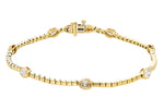Allison Kaufman Oval Diamond Bar Link Bracelet in 14K Yellow Gold, 1.30 ctw