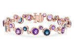 Allison Kaufman Freeform Amethyst & Blue Topaz Bracelet in 14K Rose Gold, 14.20 ctw
