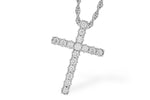 Allison Kaufman Diamond Cross Pendant Necklace in 14K White Gold, 0.25 ctw