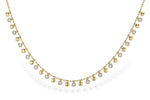 Allison Kaufman Diamond Disc Station Necklace in 14K Yellow Gold, 0.24 ctw