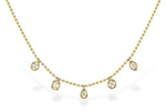 Allison Kaufman Fancy-Cut Diamond Droplet Necklace in 14K Yellow Gold, 0.50 ctw
