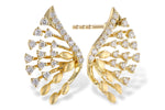 Allison Kaufman Freeform Fanned Diamond Earrings in 14K Yellow Gold, 0.20 ctw