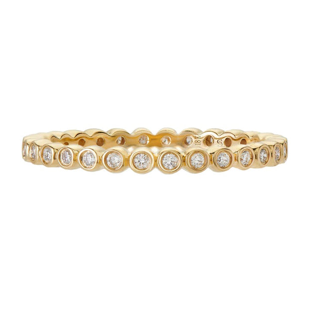 18 Karat Yellow Gold Diamond Band