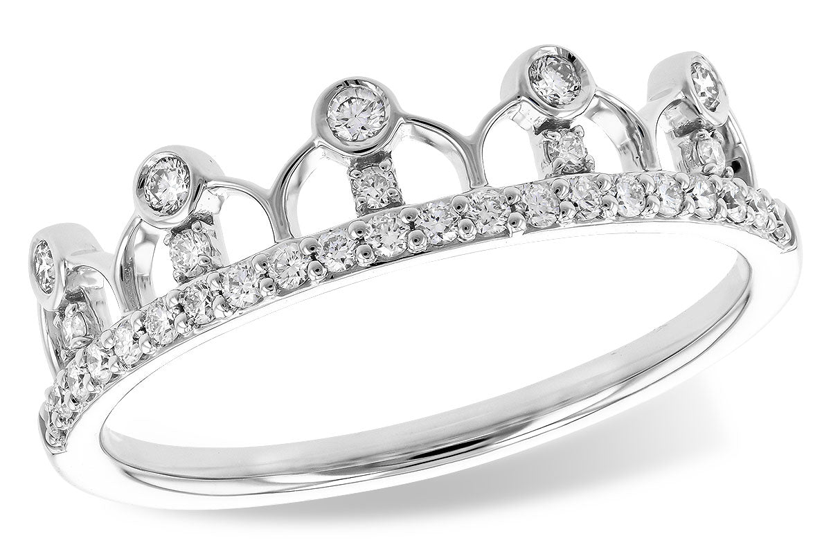 Allison Kaufman Diamond Crown Band Enhancer in 14K White Gold, 0.24 ctw