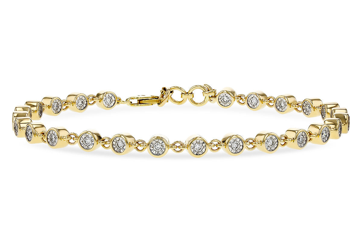 Allison Kaufman Illusion-Set Diamond Tennis Bracelet in 14K Yellow Gold, 0.70 ctw