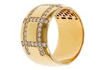Allison Kaufman Diamond Crisscross Band in 14K Yellow Gold, 0.70 ctw, alternate view