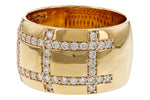 Allison Kaufman Diamond Crisscross Band in 14K Yellow Gold, 0.70 ctw, alternate view