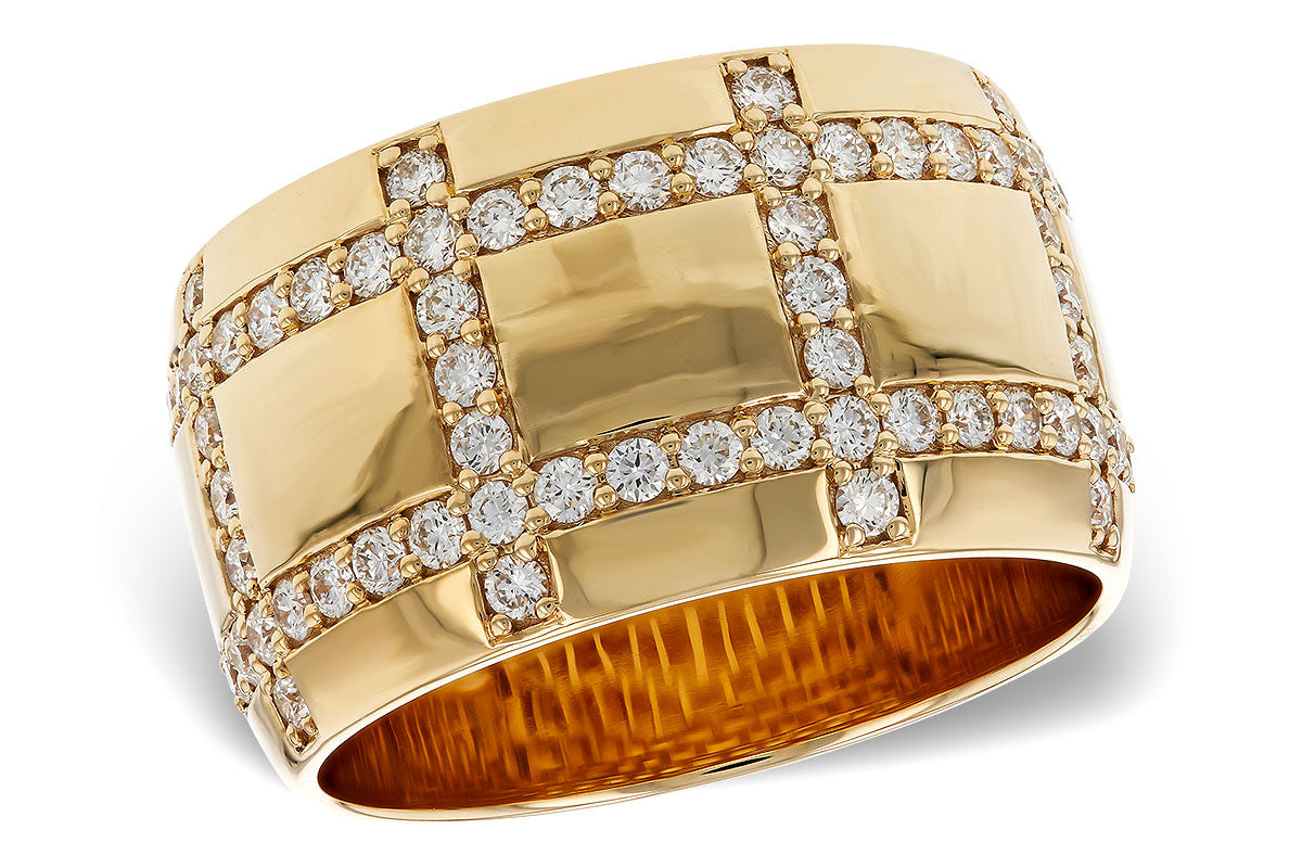 Allison Kaufman Diamond Crisscross Band in 14K Yellow Gold, 0.70 ctw