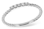 Allison Kaufman Diamond Twist Wedding Band in 14K White Gold, 0.10 ctw