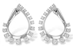 Allison Kaufman Fanned Diamond Hoop Earrings in 14K White Gold, 1.00 ctw