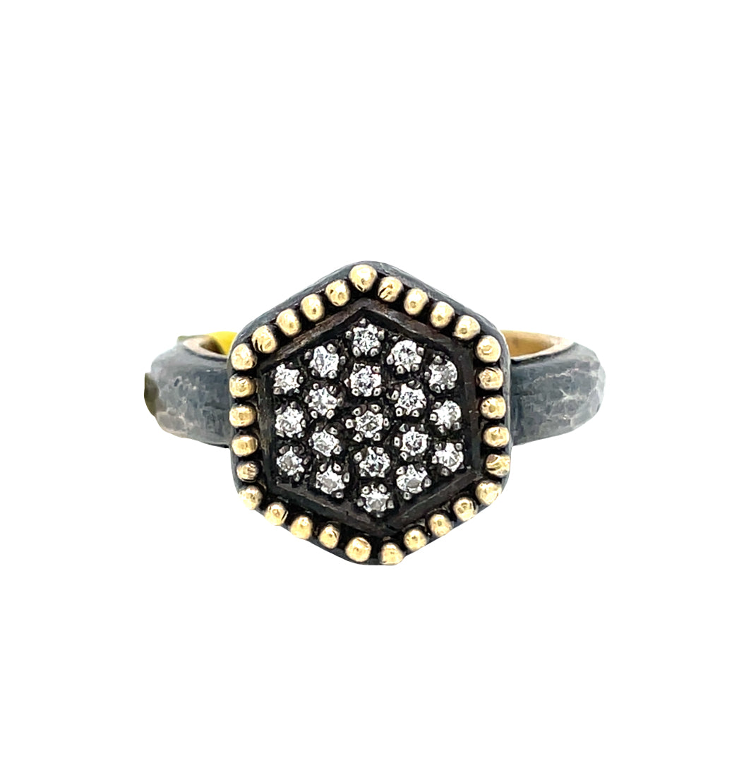 Sumerian Shield Diamond Ring