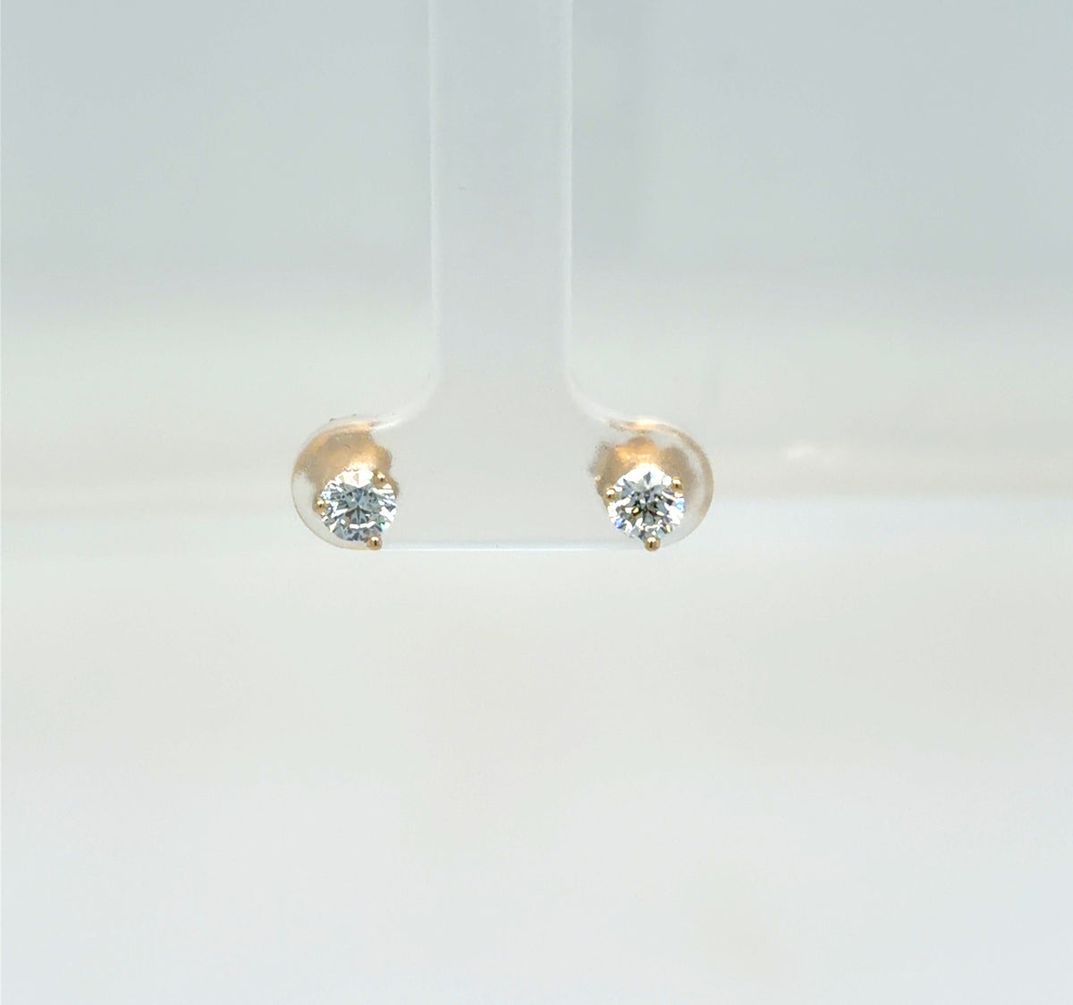 Jenny O Couture Lab-Grown Diamond Martini Stud Earrings in 14K Yellow Gold, 0.64 ctw