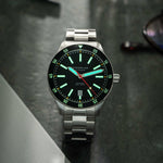 Sternglas "Marus 2.0" Automatic Dive Watch in Stainless Steel, Black Dial