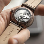 Sternglas "Naos Automatic" Watch in Bronze-Tone Steel, Alabaster Dial