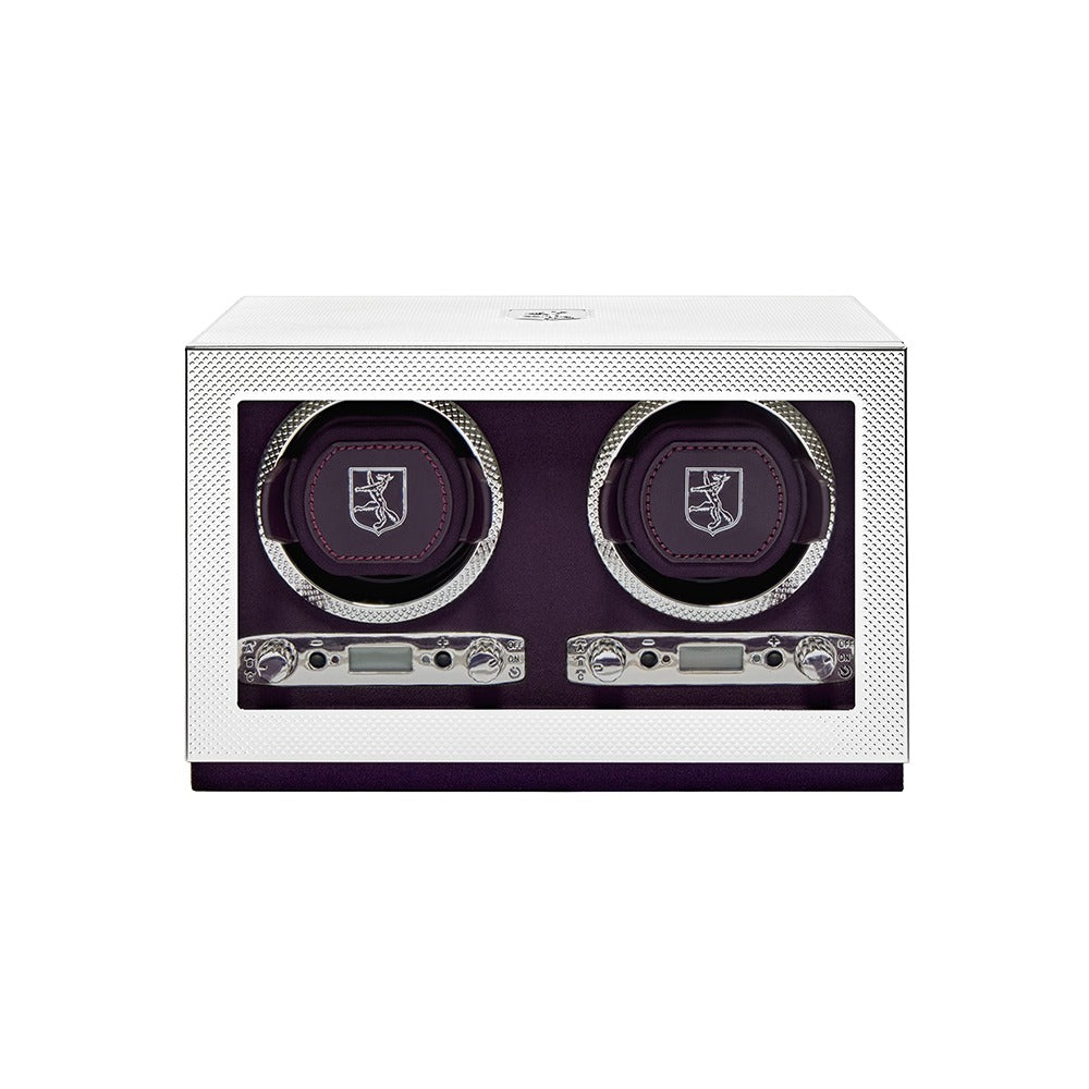 WOLF Silver Double Watch Winder