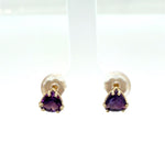 Jenny O Couture Amethyst Stud Earrings in 14K Yellow Gold, 3.00 ctw - view 2