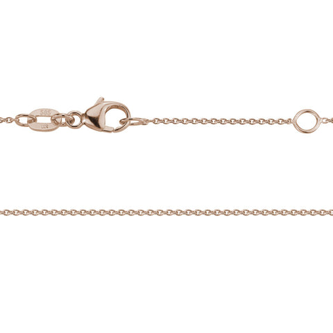 14 Karat Rose Gold Cable Link Chain, 20"