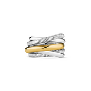 Eternity Five Band Highway Ring With 18K Gold