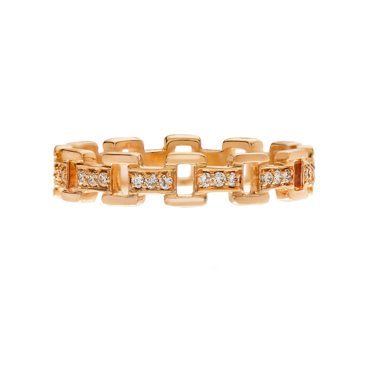 Sethi Couture Diamond Ring in 18K Rose Gold, 0.18 ctw