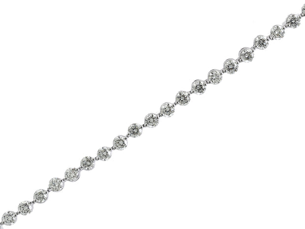 2-Prong Diamond Tennis 14KW 7.5 inch Bracelet