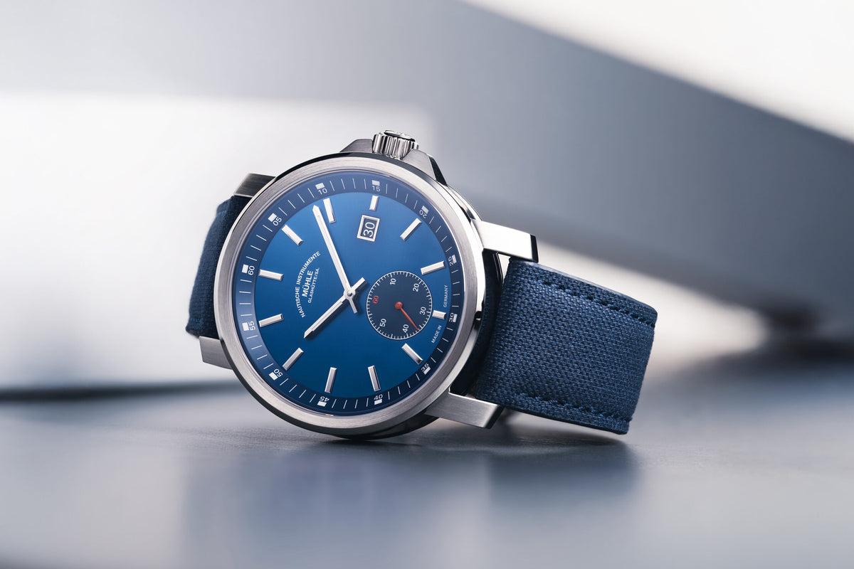 Mühle-Glashütte "29er Big Small Second" Automatic in SS, Deep Blue Dial