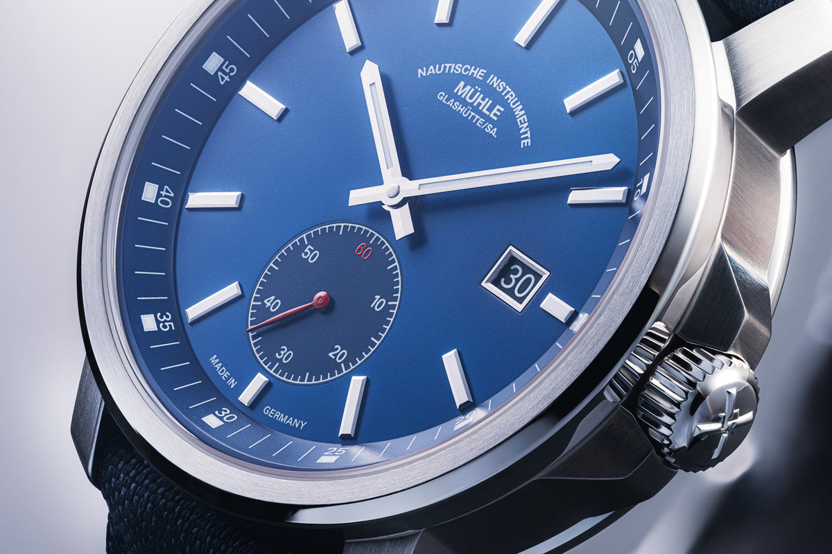 Mühle-Glashütte "29er Big Small Second" Automatic in SS, Deep Blue Dial