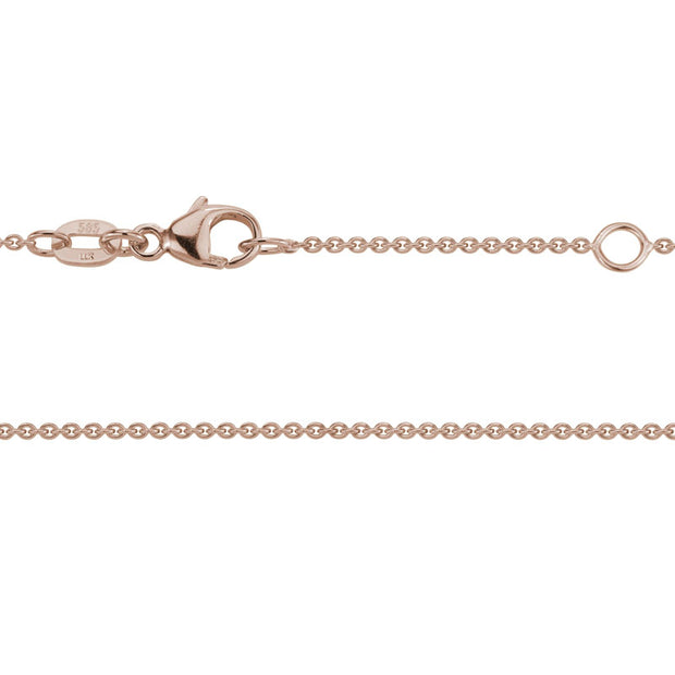 14 Karat Rose Gold Cable Link Chain, 24"