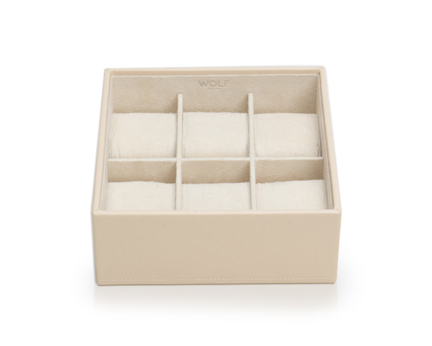 WOLF Stackable 6 Piece Standard Watch Tray