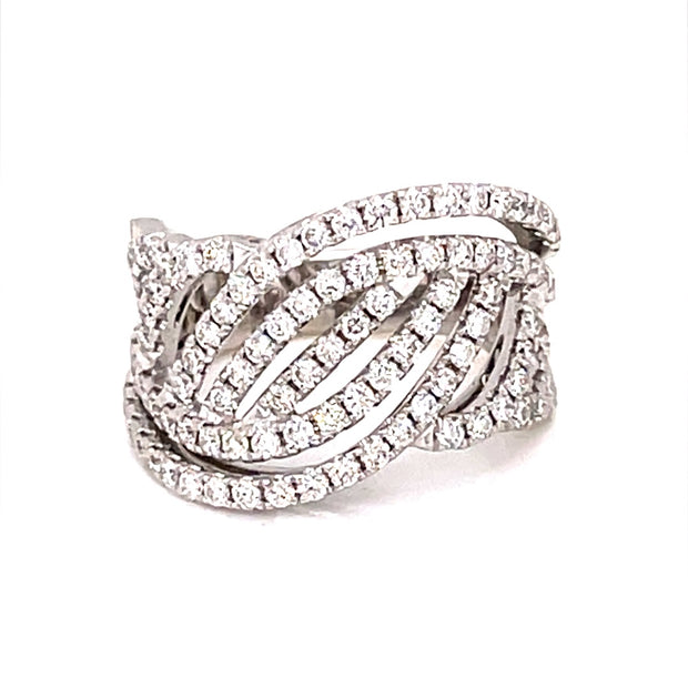 14 Karat White Gold Diamond Ring