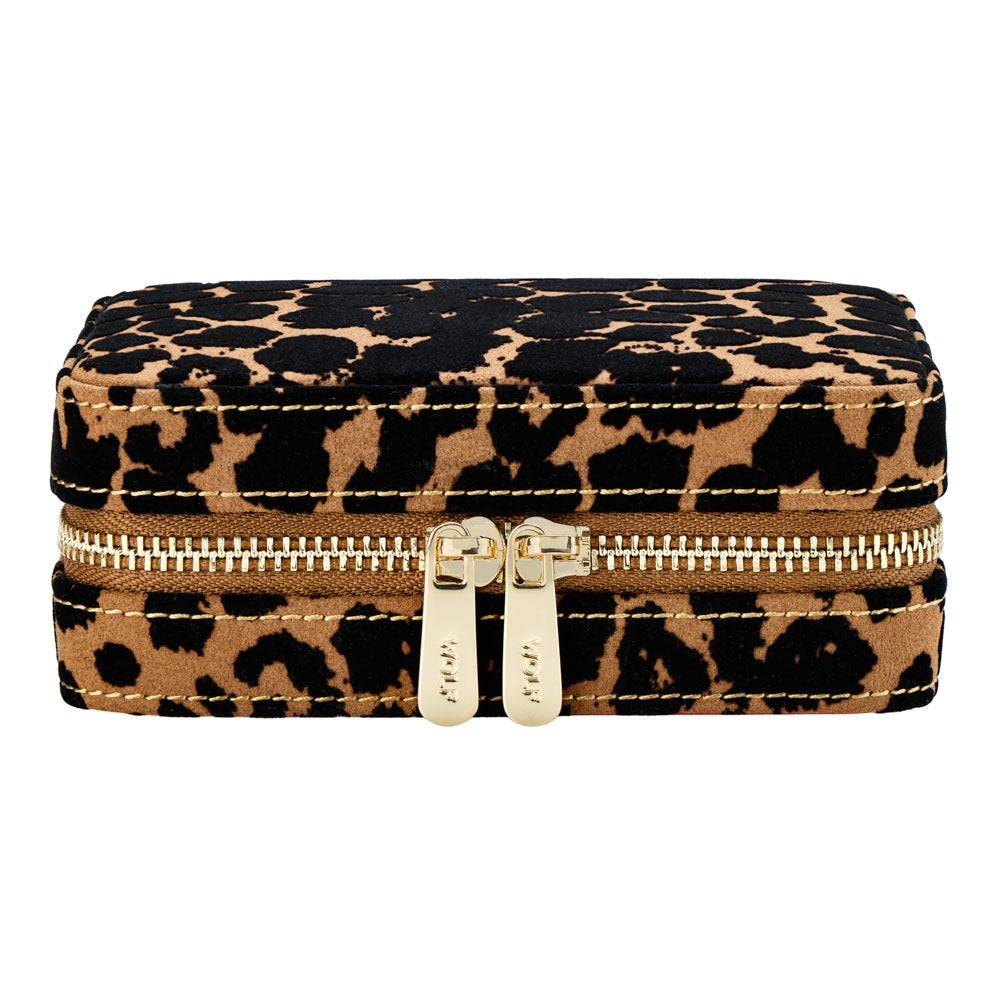 WOLF Savanna Leopard Print Jewelry Zip Case