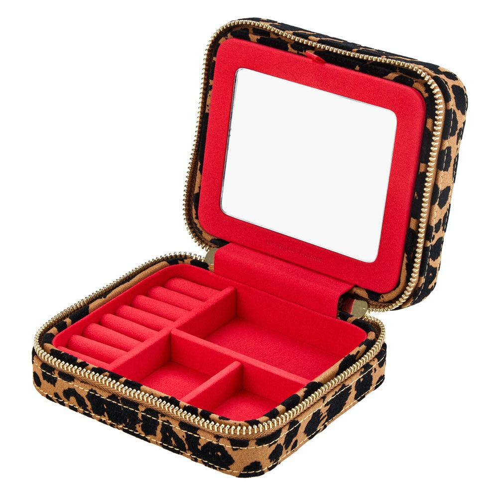 WOLF Savanna Leopard Print Jewelry Zip Case - view 4