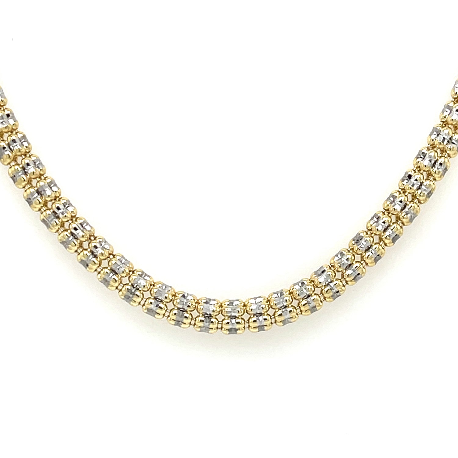"ICE" 24 inch Two-Tone Necklace Chain