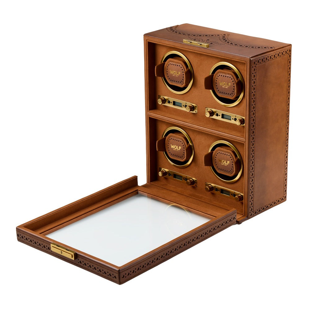 WOLF Brogue 4 Piece Watch Winder - view 3