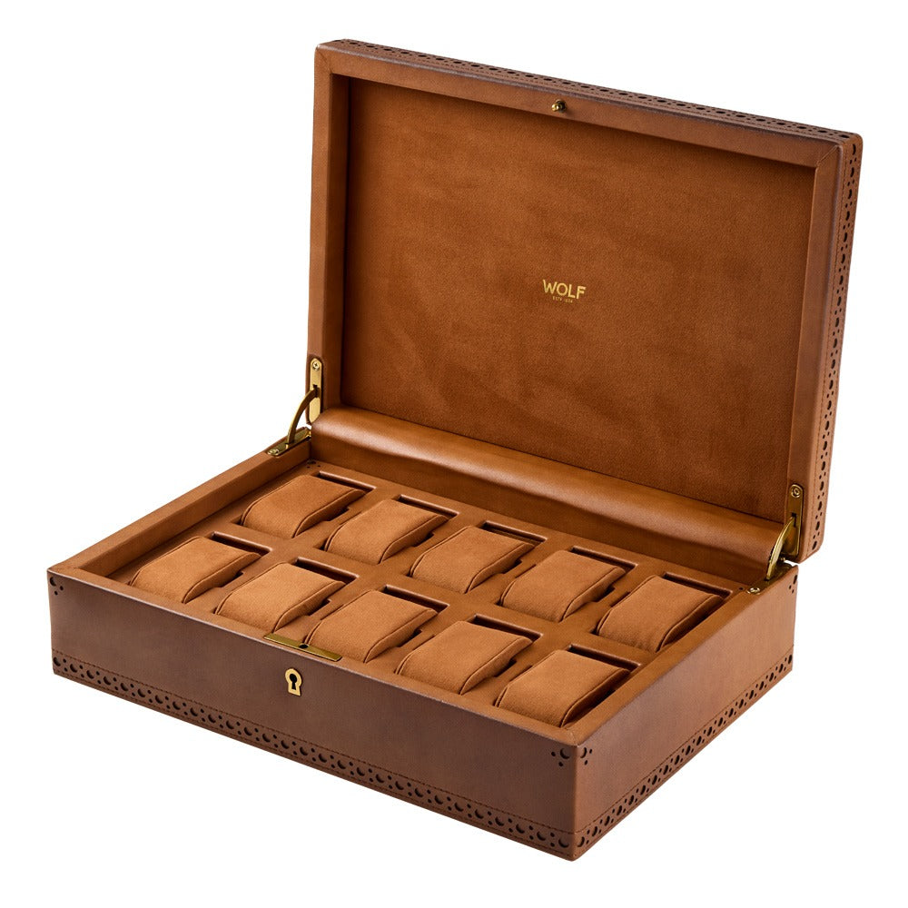 WOLF Brogue 10 Piece Watch Box - view 3