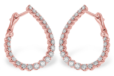 14 Karat White Gold Diamond Earrings